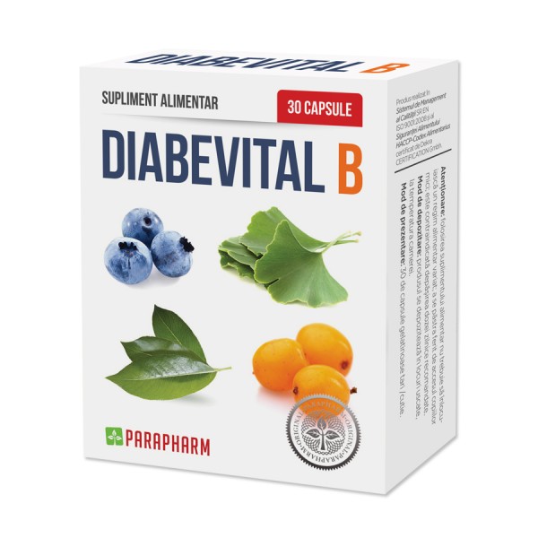 Diabevital-B Parapharm – 30 capsule driedfruits.ro/ Capsule si comprimate
